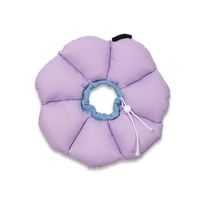 Collier conique pour chat, fleur violette