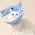 Collier conique pour chat, requin bleu