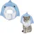 Collier conique pour chat, requin bleu