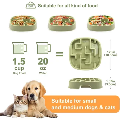 Gamelle pour chien à alimentation lente, gamelle puzzle