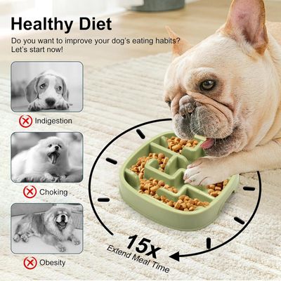 UAMLY Comedero para perros alimentación lenta, comedero tipo rompecabezas