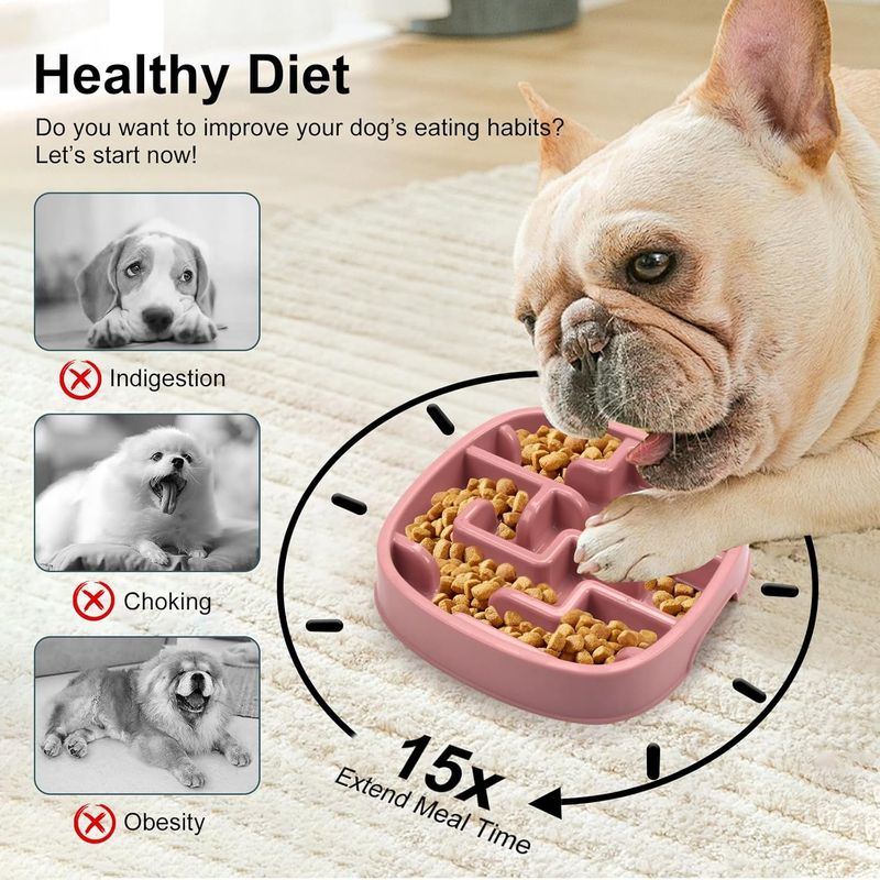 Gamelle pour chien à alimentation lente, gamelle puzzle