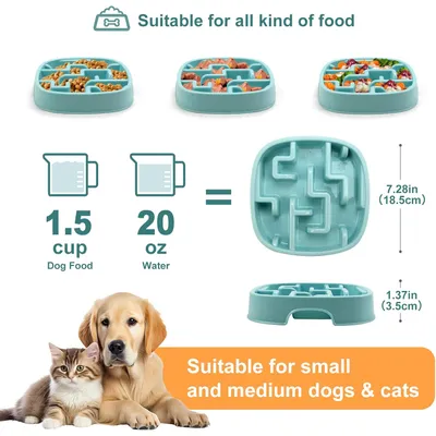Gamelle pour chien à alimentation lente, gamelle puzzle Gamelle pour chien à alimentation lente, gamelle puzzle