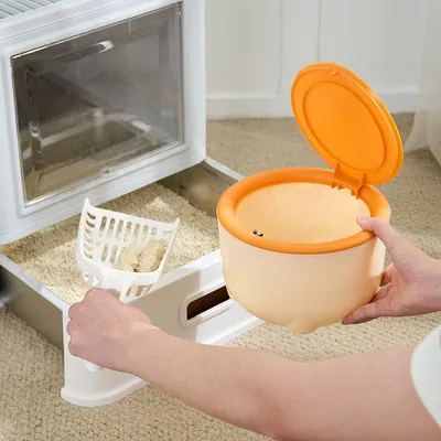 UAMLY Cubo de arena para gatos, cubo hermético