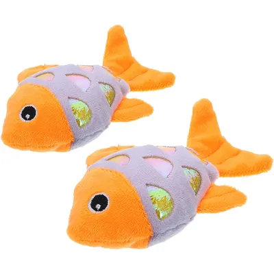 UAMLY Jouet en peluche en forme de poisson à l'herbe à chat