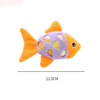 Jouet en peluche en forme de poisson à l'herbe à chat
