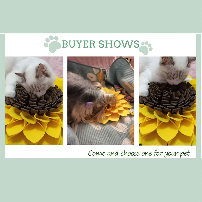 Tapis à renifler pour chiens, tournesol