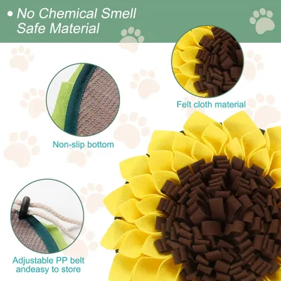 Tapis à renifler pour chiens, tournesol