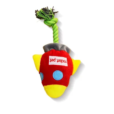 Jouet à mâcher pour chien avec fusée couinante Jouet à mâcher pour chien avec fusée couinante