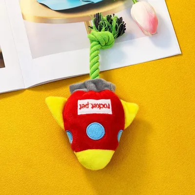 Jouet à mâcher pour chien avec fusée couinante