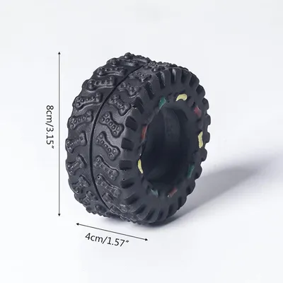 Jouet à mâcher en forme de pneu pour chien