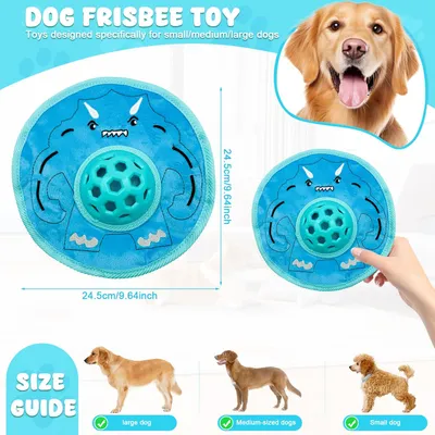 Frisbee pour chien, avec mangeoire lente