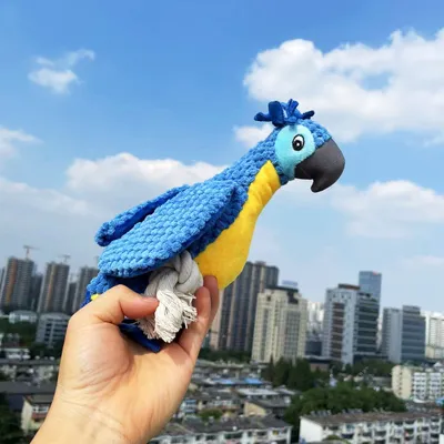 Jouets sonores en peluche pour animaux, perroquet