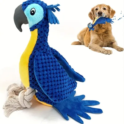 Jouets sonores en peluche pour animaux, perroquet