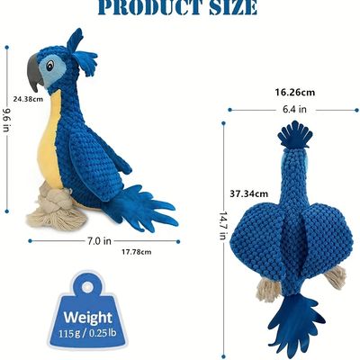 Jouets sonores en peluche pour animaux, perroquet