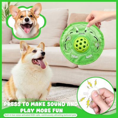 Frisbee pour chien, avec mangeoire lente