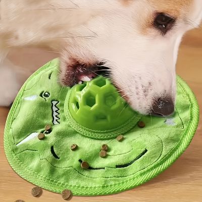Frisbee pour chien, avec mangeoire lente