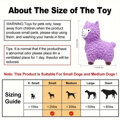 Jouet couineur pour chien en forme de mouton de dessin animé