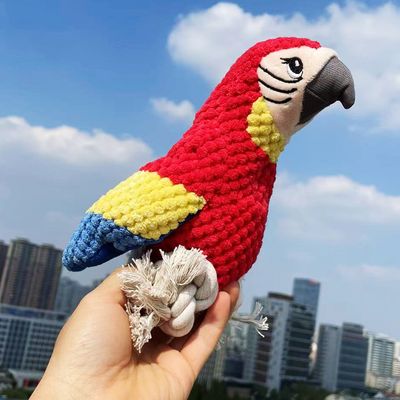 Jouets sonores en peluche pour animaux, perroquet