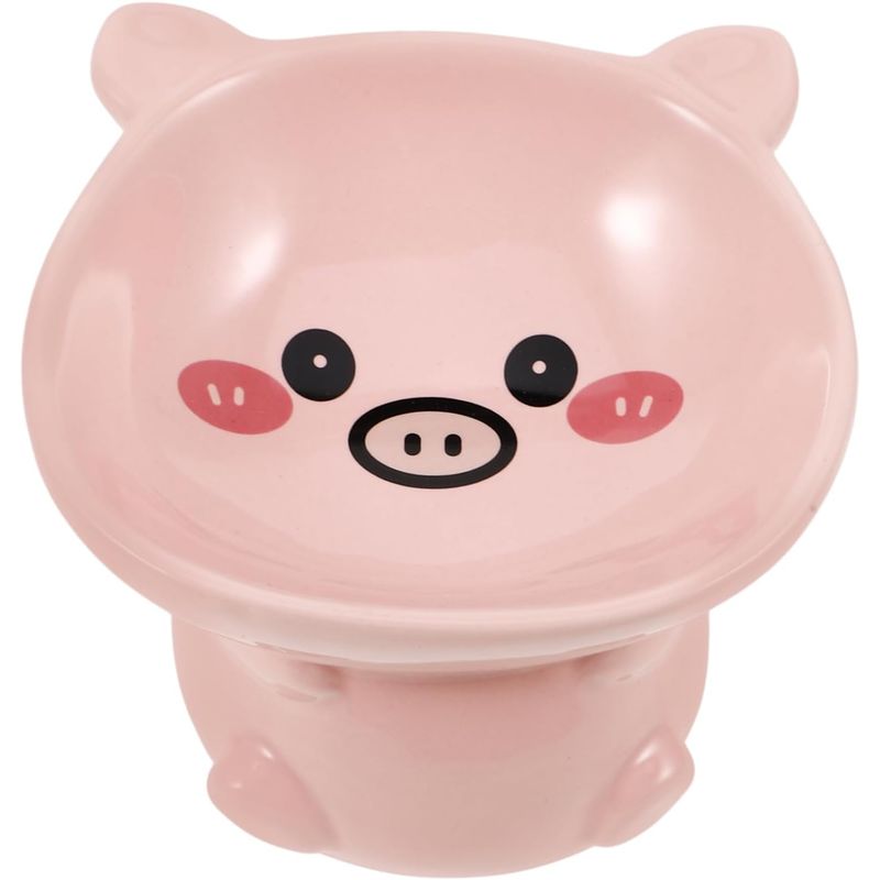 Katzennapf aus Keramik (rosa Schwein)