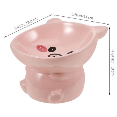 Gamelle pour chat en céramique (cochon rose)