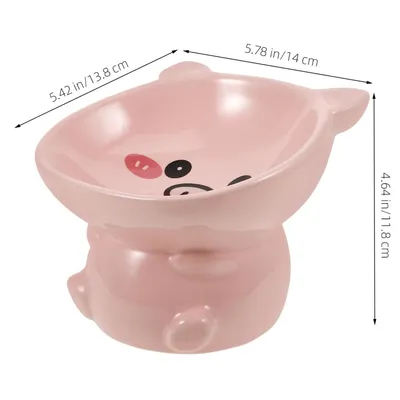 Gamelle pour chat en céramique (cochon rose)