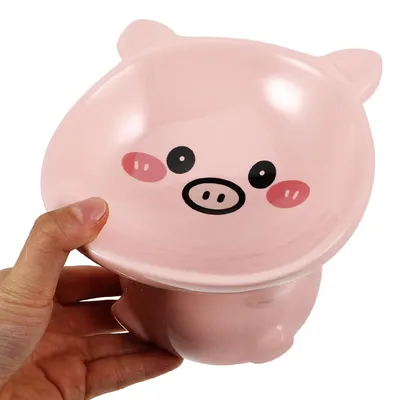 Gamelle pour chat en céramique (cochon rose)