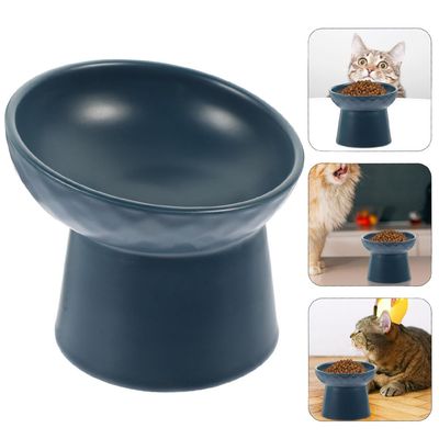 UAMLY Comedero de cerámica elevado y antivuelco para gatos