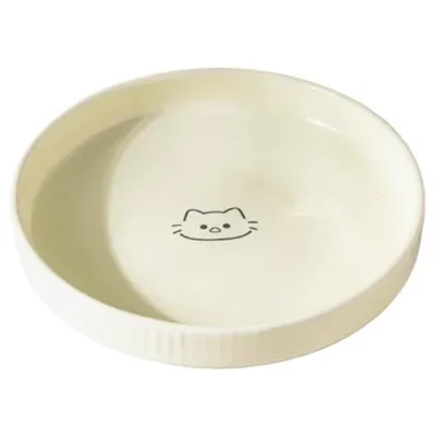Gamelle ronde pour chat, bol large et peu profond