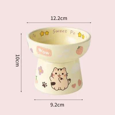 Gamelle Pieds hauts surélevée en céramique pour chat
