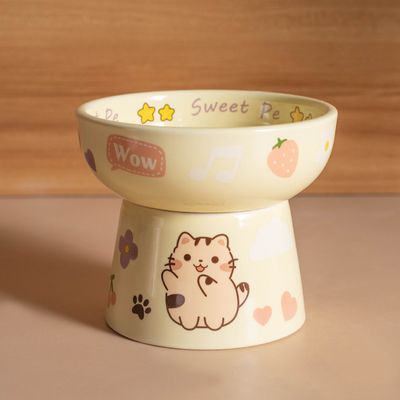 Gamelle Pieds hauts surélevée en céramique pour chat