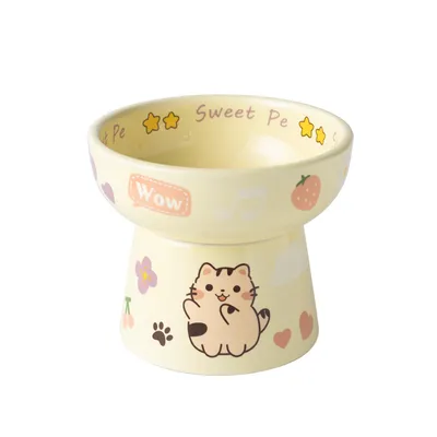 Gamelle Pieds hauts surélevée en céramique pour chat