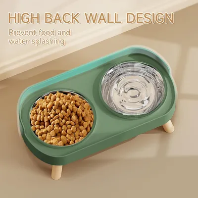 UAMLY Juego de comederos y bebederos elevados para gatos