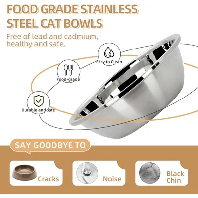 Ensemble de bols surélevés pour nourriture et eau pour chat