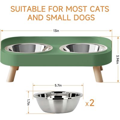 Ensemble de bols surélevés pour nourriture et eau pour chat