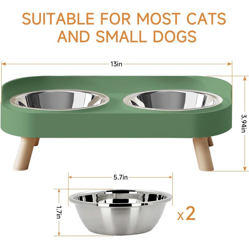 Ensemble de bols surélevés pour nourriture et eau pour chat