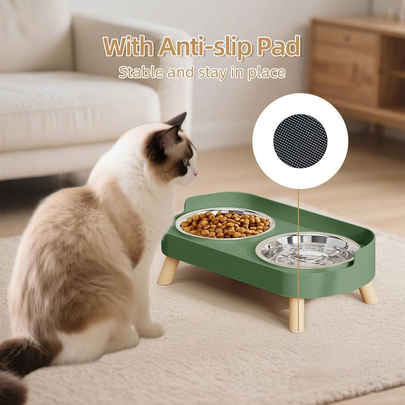 Ensemble de bols surélevés pour nourriture et eau pour chat