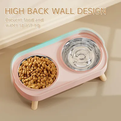 Ensemble de bols surélevés pour nourriture et eau pour chat