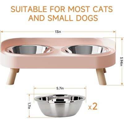 Ensemble de bols surélevés pour nourriture et eau pour chat