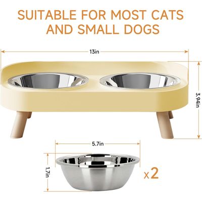 Ensemble de bols surélevés pour nourriture et eau pour chat