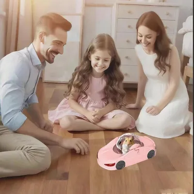 Voiture de sport avec ballon d'exercice pour hamster