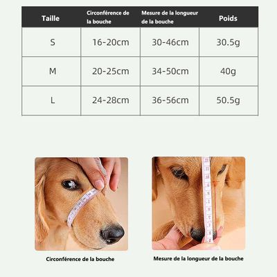Muselière réfléchissante pour chien