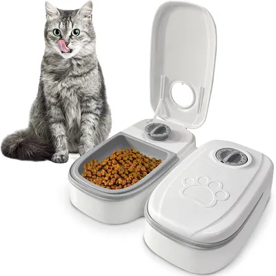 KPYTE Distributeur de nourriture pour chat avec minuterie KPYTE Distributeur de nourriture pour chat avec minuterie