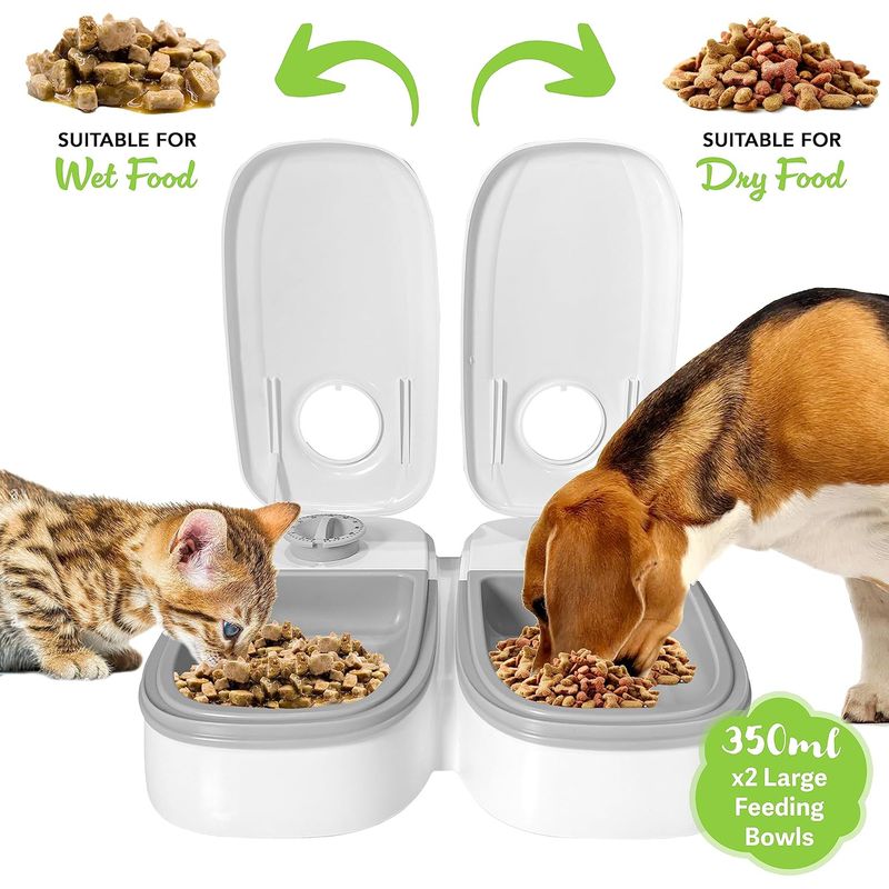KPYTE Distributeur de nourriture pour chat avec minuterie
