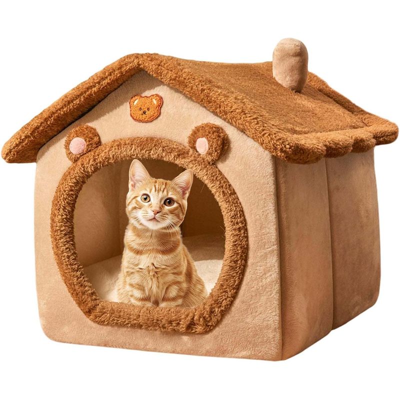 KPYTE Maison en peluche pour chat et chien