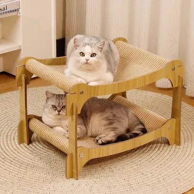 KPYTE Lit à deux étages avec griffoir pour chat