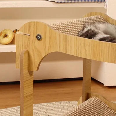 KPYTE Lit à deux étages avec griffoir pour chat