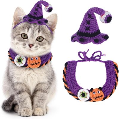 IntiMeg Costume d'Halloween bonnet écharpe pour Chats et chiens
