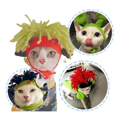 IntiMeg Chapeau punk chat d'Halloween 4 pièces