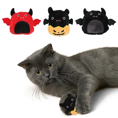 ZooVenture Set de 3 Jouets Halloween - Diable, Chauve-souris, Citrouille